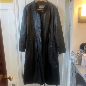Bagatelle Long Black Leather Jacket